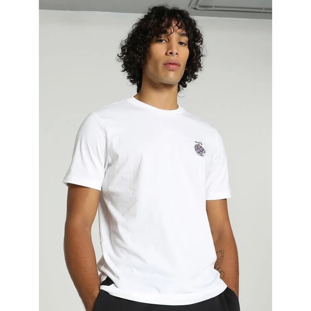 NWT Men's Puma x One Piece Luffy Graphic T-Shirt - Small - White